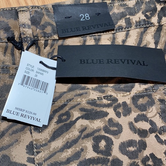 NWT BLUE REVIVAL Leopard skinny jeans size 28 - Picture 9 of 10